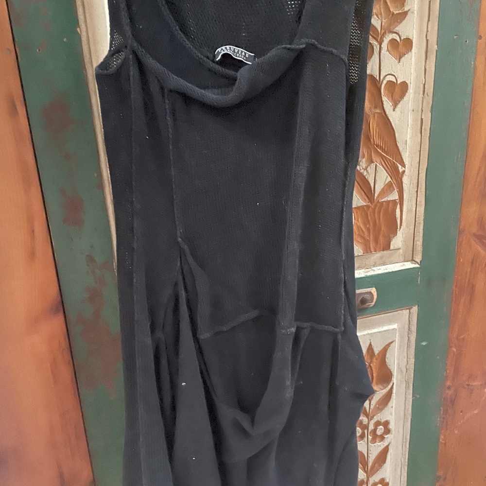 Black Sleeveless Mesh Dress